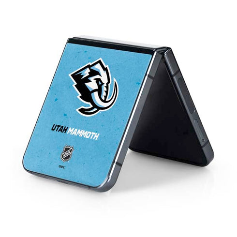 NHL Utah Mammoth Distressed Blue Galaxy Z Flip5 5G Skin
